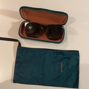 Gucci 57 mm square gradient sunglasses